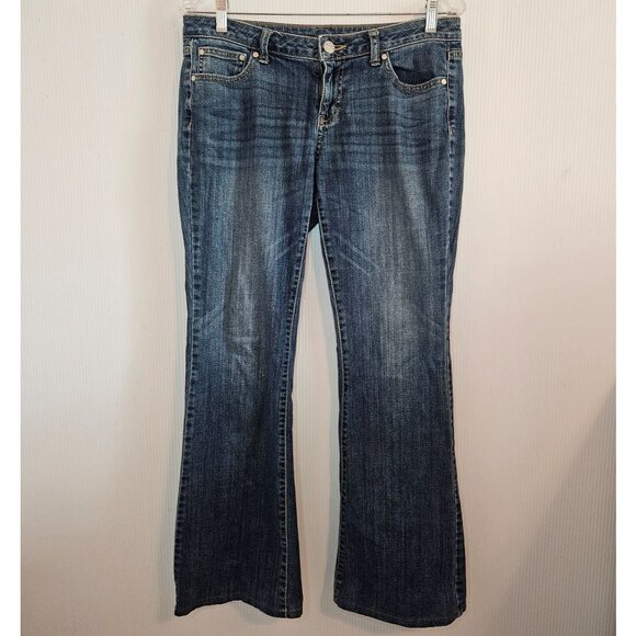 Jennifer Lopez Women's Bootcut Jeans Size 6 Blue Denim 5 Pocket Cotton Spandex - Picture 1 of 8